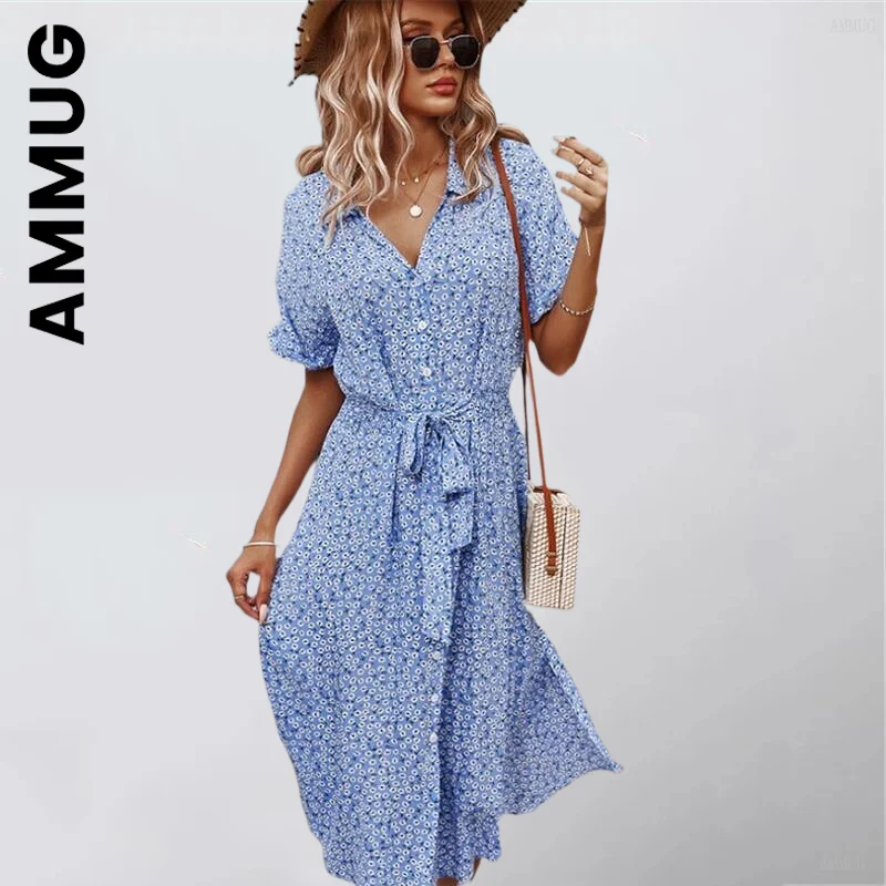 2022 Floral Print New Casual Spring Women Bandage Dress Summer Beach Dress Vintage Button Holiday Ladies Chic Dresses Vestidos
2022 Floral Print New Casual Spring Women Bandage Dress Summer Beach Dress Vintage Button Holiday Ladies Chic Dresses Vestidos