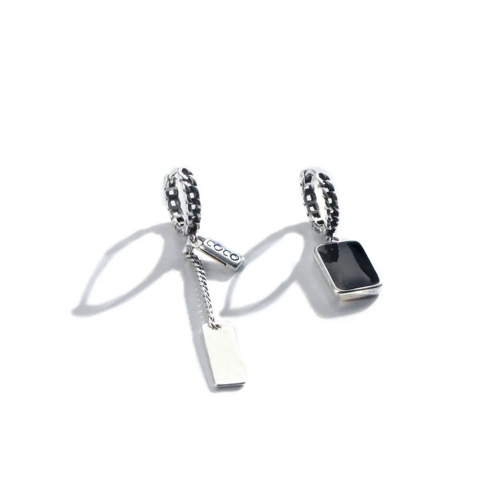 Coconal Trendy Fashion Silver Color Women Black Gem Square Tag Pendant Earring Jewelry for Gothic Party Jewelry Gifts Earrings
Coconal Trendy Fashion Silver Color Women Black Gem Square Tag Pendant Earring Jewelry for Gothic Party Jewelry Gifts Earrings