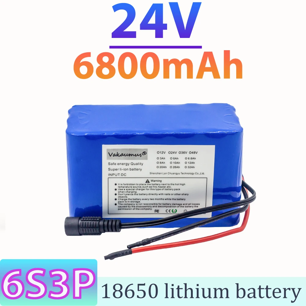 24V 6800mAh 6S3P 100% New 18650 battery lithium battery Pack 25.2V 6.80Ah electric bike / electric bike / Li ion akku + charger
24V 6800mAh 6S3P 100% New 18650 battery lithium battery Pack 25.2V 6.80Ah electric bike / electric bike / Li ion akku + charger