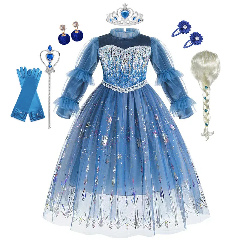 Kids New Snow Queen Elsa Princess Dress Girls Birthday Carnival Cosplay Costume Disney Frozen Elsa Dress up Clothes Vestidos
Kids New Snow Queen Elsa Princess Dress Girls Birthday Carnival Cosplay Costume Disney Frozen Elsa Dress up Clothes Vestidos