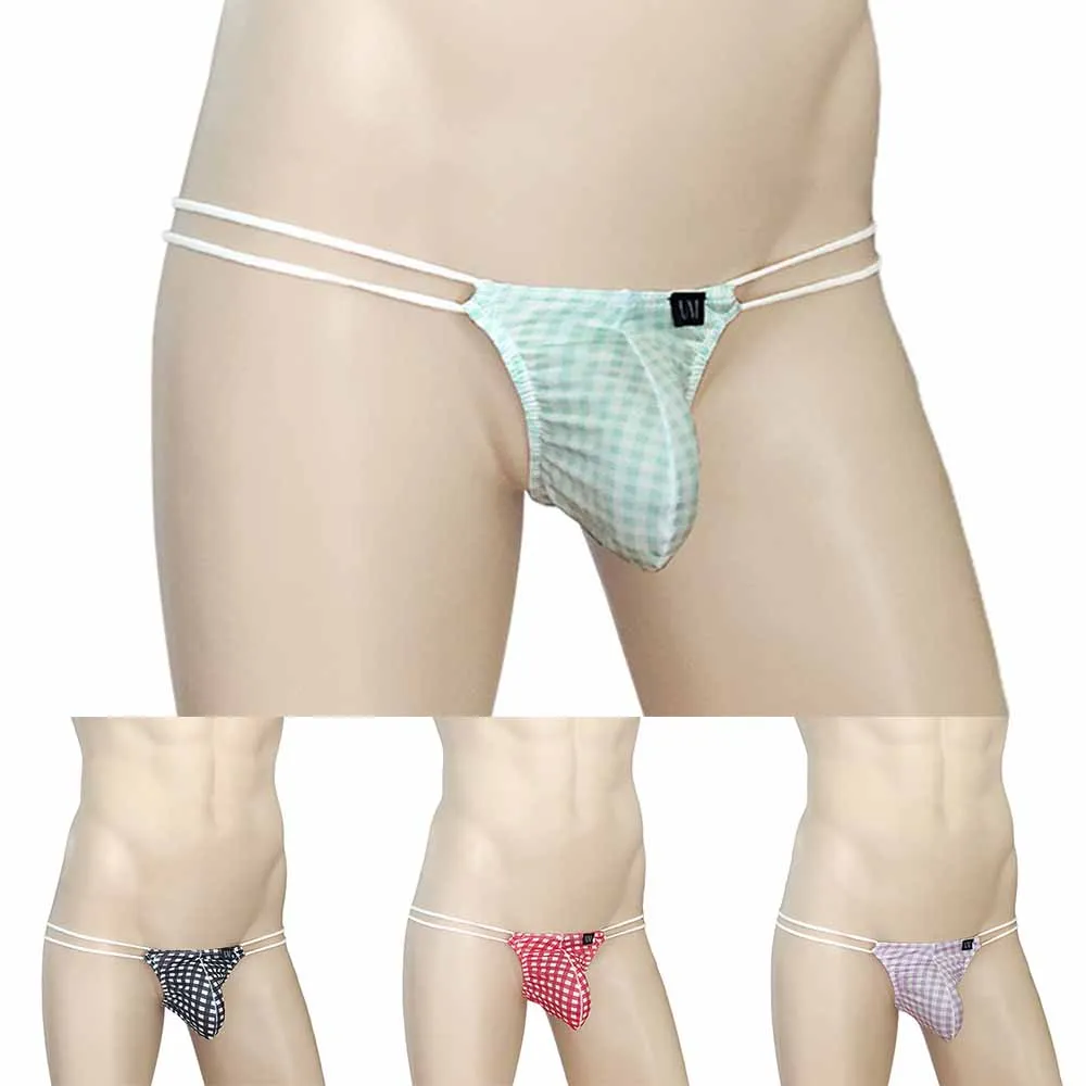 Sissy Panties Men Plaid Bulge Pouch Underwear Briefs T-Panties Low Waist Bandage G String Thong Quality Men's Erotic Lingerie
Sissy Panties Men Plaid Bulge Pouch Underwear Briefs T-Panties Low Waist Bandage G String Thong Quality Men's Erotic Lingerie