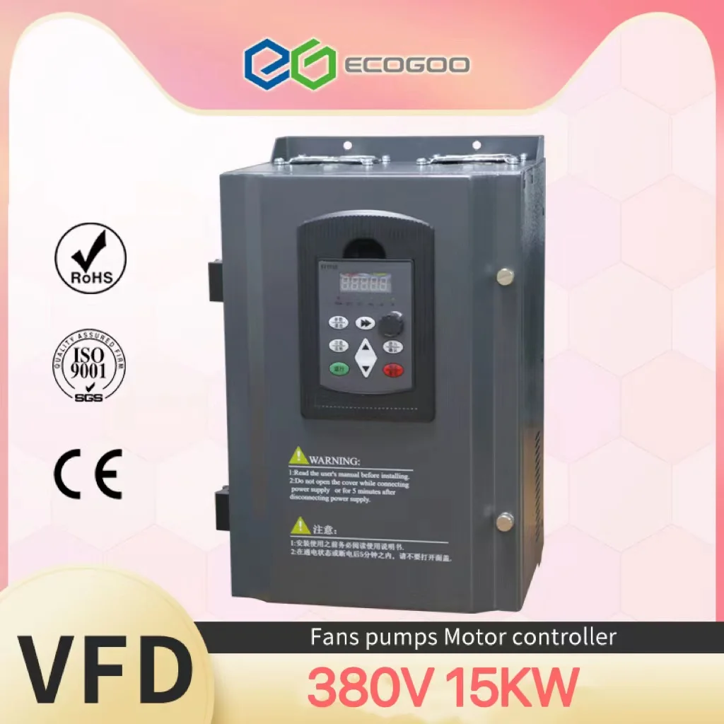 

15KW 380V 3Phase Input 32A 20HP Frequency Inverter 3 Phase Output VFD Frequency Converter Motor Speed Controller 0-400HZ