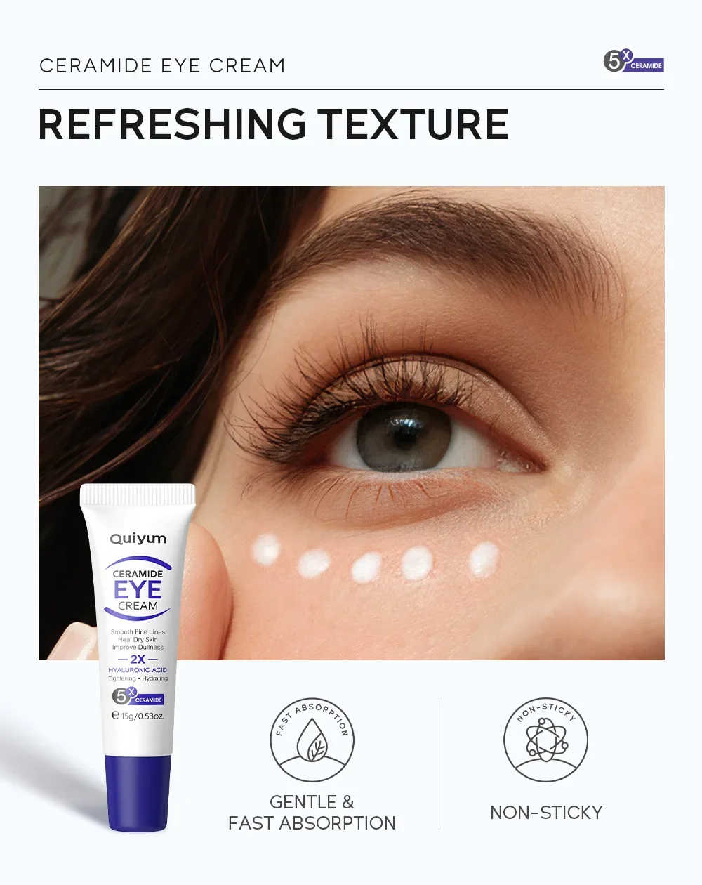 LAIKOU & QUIYUM Eye Cream Anti-Wrinkle Moisturizing Anti-Age Remove Dark Circles Eye Care Against Puffiness Bags
LAIKOU & QUIYUM Eye Cream Anti-Wrinkle Moisturizing Anti-Age Remove Dark Circles Eye Care Against Puffiness Bags