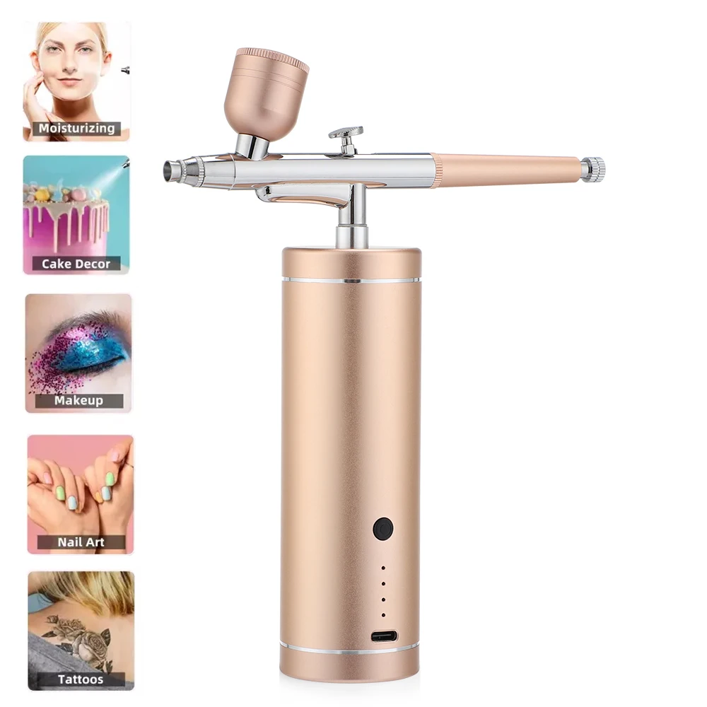 Facial Airbrush Air Compressor Kit Nano Sprayer Water Oxygen Injector Gun for Nail Art Tattoo Crafts Cake Makeup Mist Airbrush
Facial Airbrush Air Compressor Kit Nano Sprayer Water Oxygen Injector Gun for Nail Art Tattoo Crafts Cake Makeup Mist Airbrush