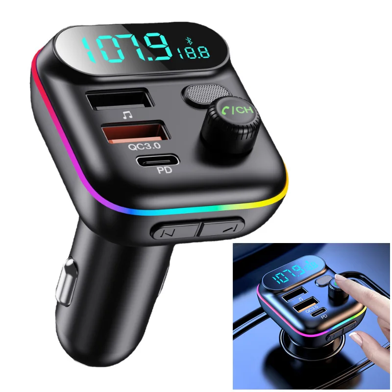 Автомобильный Bluetooth 5,0 FM-передатчик, быстрое зарядное устройство USB Type-C, красочный автомобильный комплект громкой связи, MP3-плеер с поддержкой TF-карты B
Автомобильный Bluetooth 5,0 FM-передатчик, быстрое зарядное устройство USB Type-C, красочный автомобильный комплект громкой связи, MP3-плеер с поддержкой TF-карты B