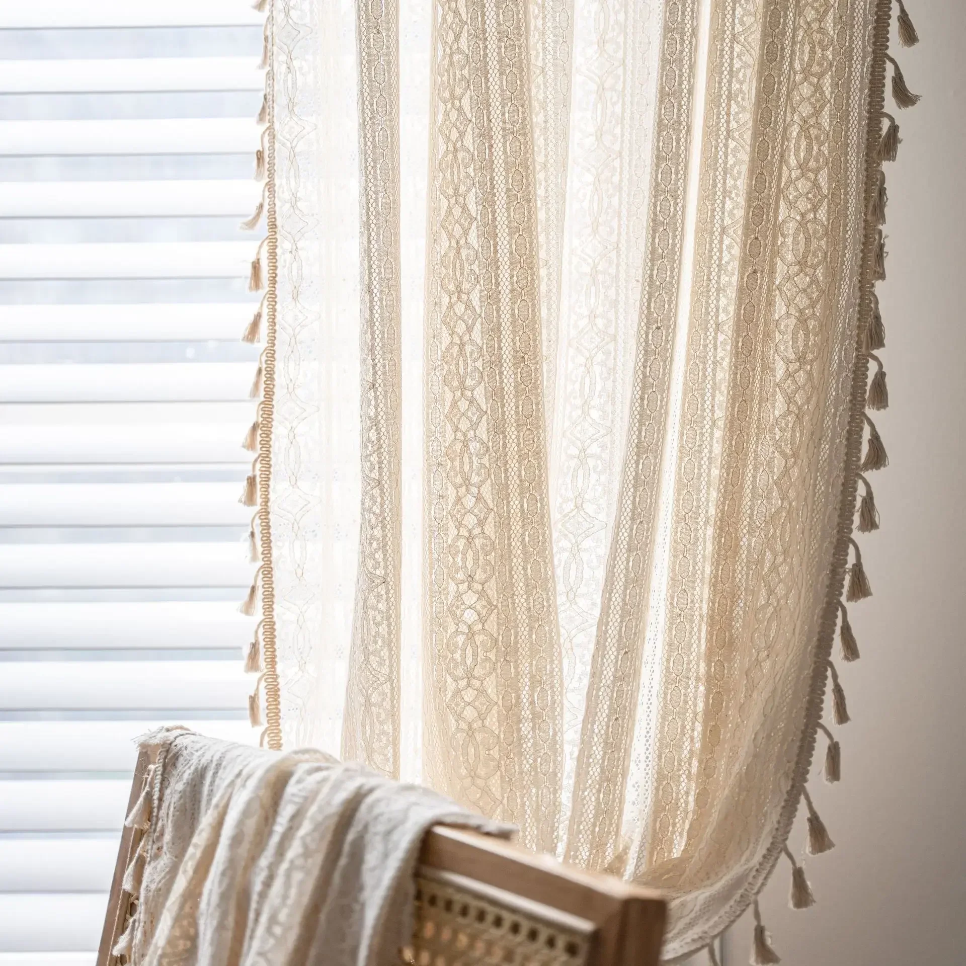 

21233-STB-Semi Shading Sheer Curtains for Living Room Window Curtain for Bedroom Tulle