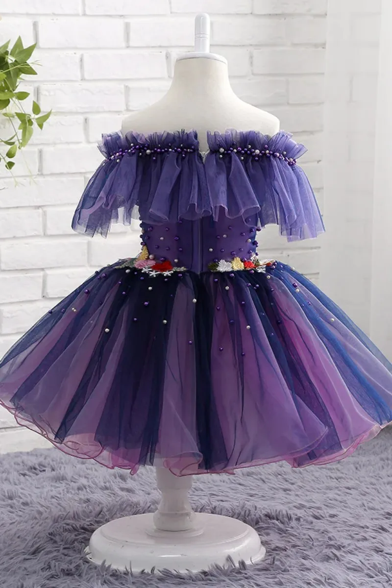 Purple Flower Girl Dress Tulle Off The Shoulder Tiered With Appliques And Beading Fit Wedding Party Birthday First Communion Gow
Purple Flower Girl Dress Tulle Off The Shoulder Tiered With Appliques And Beading Fit Wedding Party Birthday First Communion Gow