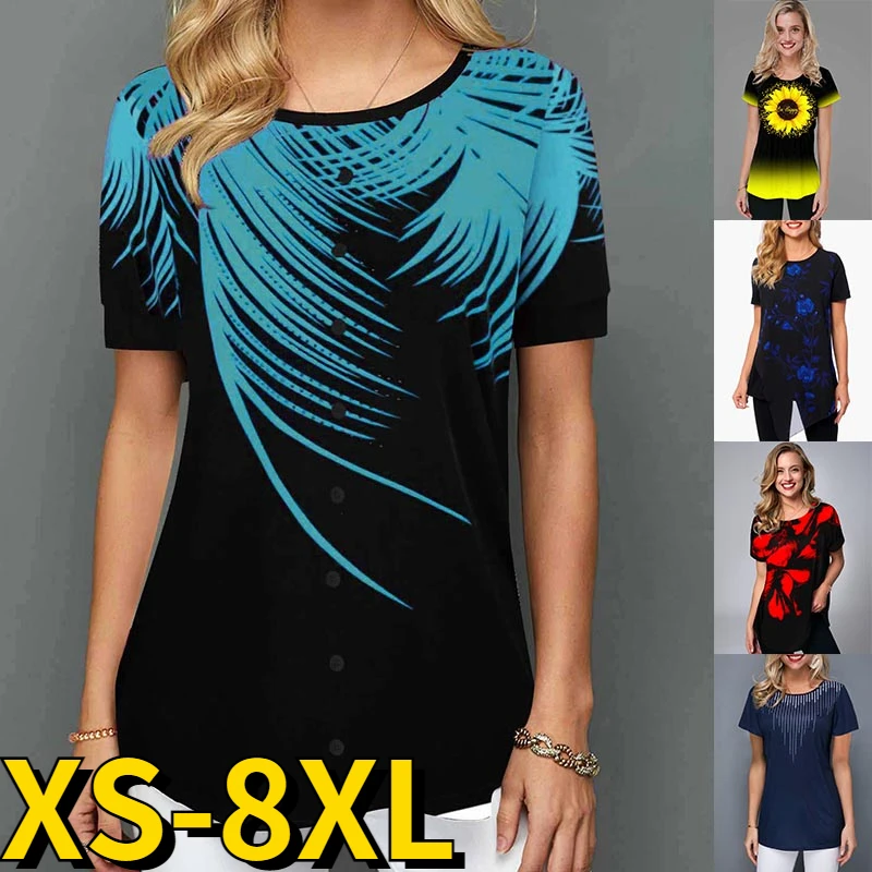 2022 Summer Women's Fashion New Design Printed Short Sleeve Street Comfortable Temperament T-shirt Oversize Pullover Size Top
2022 Summer Women's Fashion New Design Printed Short Sleeve Street Comfortable Temperament T-shirt Oversize Pullover Size Top