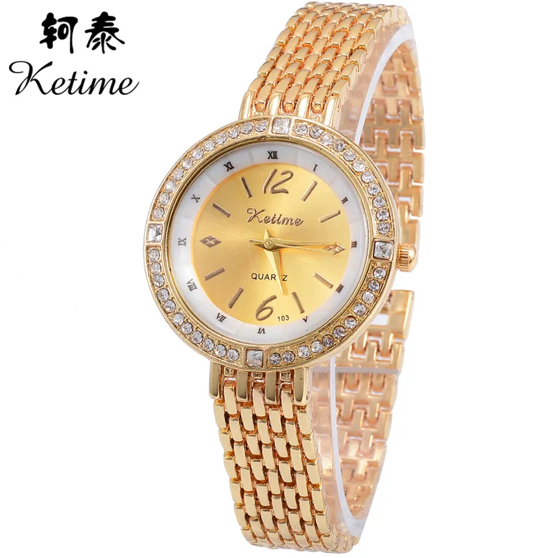 New Round Quartz Rhinestones Dial Casual Wrist Watches Stainless Strap Fashionable Clock Waterproof Wristwatch for Women
New Round Quartz Rhinestones Dial Casual Wrist Watches Stainless Strap Fashionable Clock Waterproof Wristwatch for Women