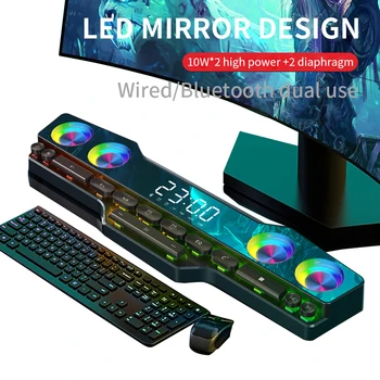 Led Light Bluetooth Speaker with Alarm Clock Temperature Sensor Digital Display Pc Mechanical Keyboard Wireless Gaming Speaker
Led Light Bluetooth Speaker with Alarm Clock Temperature Sensor Digital Display Pc Mechanical Keyboard Wireless Gaming Speaker