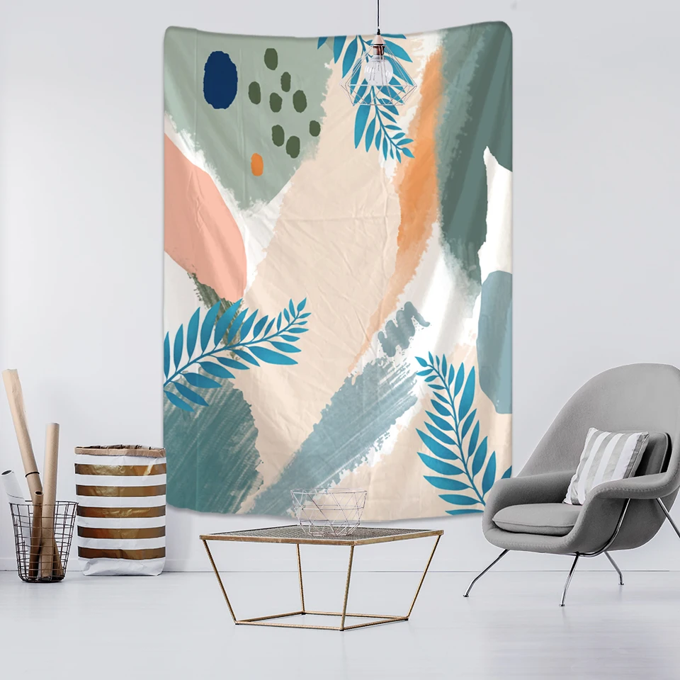 Tropical plant leaves simple creative illustration tapestry wall hanging home decoration
Tropical plant leaves simple creative illustration tapestry wall hanging home decoration