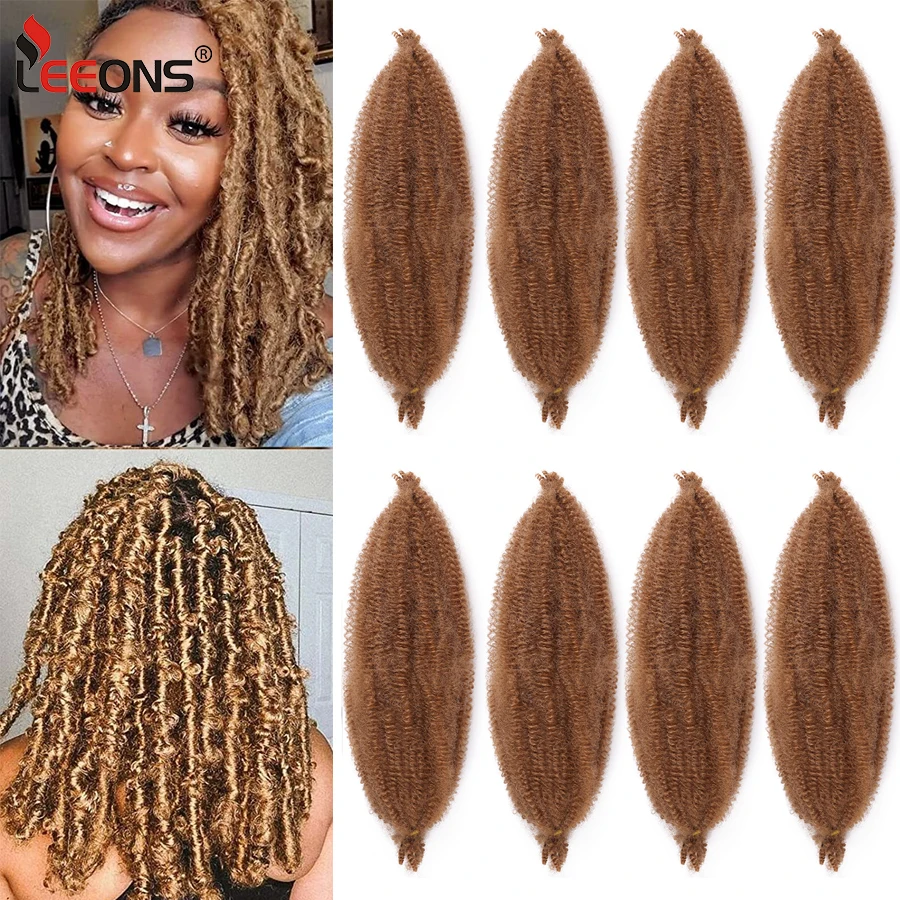 

Marley Twist Braiding Hair 16/24 Inch Marley Hair Crochet Braids Long Afro Kinky Ombre Brown Synthetic Fiber Twists Braid Hair