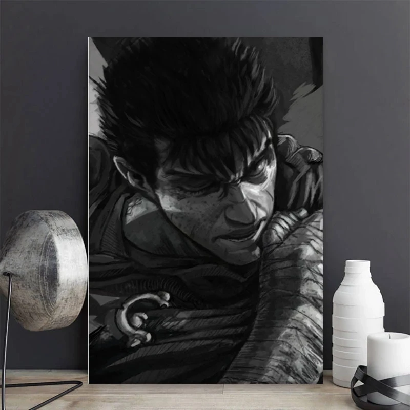 Black and White Manga Anime Miura Kentaro Berserk Poster and Print Wall Art Canvas Painting Wall Art Picture Living Room Decor
Black and White Manga Anime Miura Kentaro Berserk Poster and Print Wall Art Canvas Painting Wall Art Picture Living Room Decor
