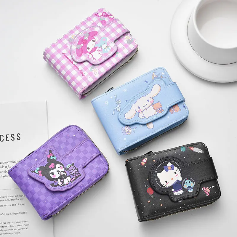 Новинка кошелек Sanrio с рисунками из мультфильмов Hello Kitty Kuromi Cinnamoroll для монет My Melody