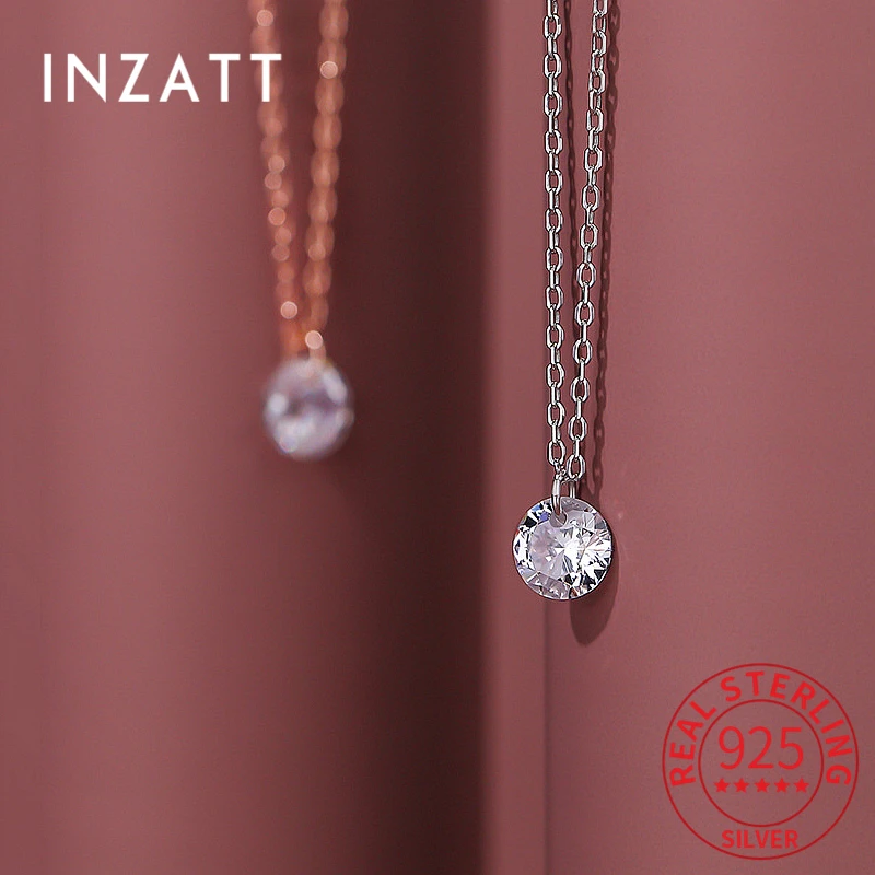 INZATT Real 925 Sterling Silver Zircon CZ Round Pendant Choker Necklace for Women Light Luxury Minimalist Fine Jewelry
INZATT Real 925 Sterling Silver Zircon CZ Round Pendant Choker Necklace for Women Light Luxury Minimalist Fine Jewelry