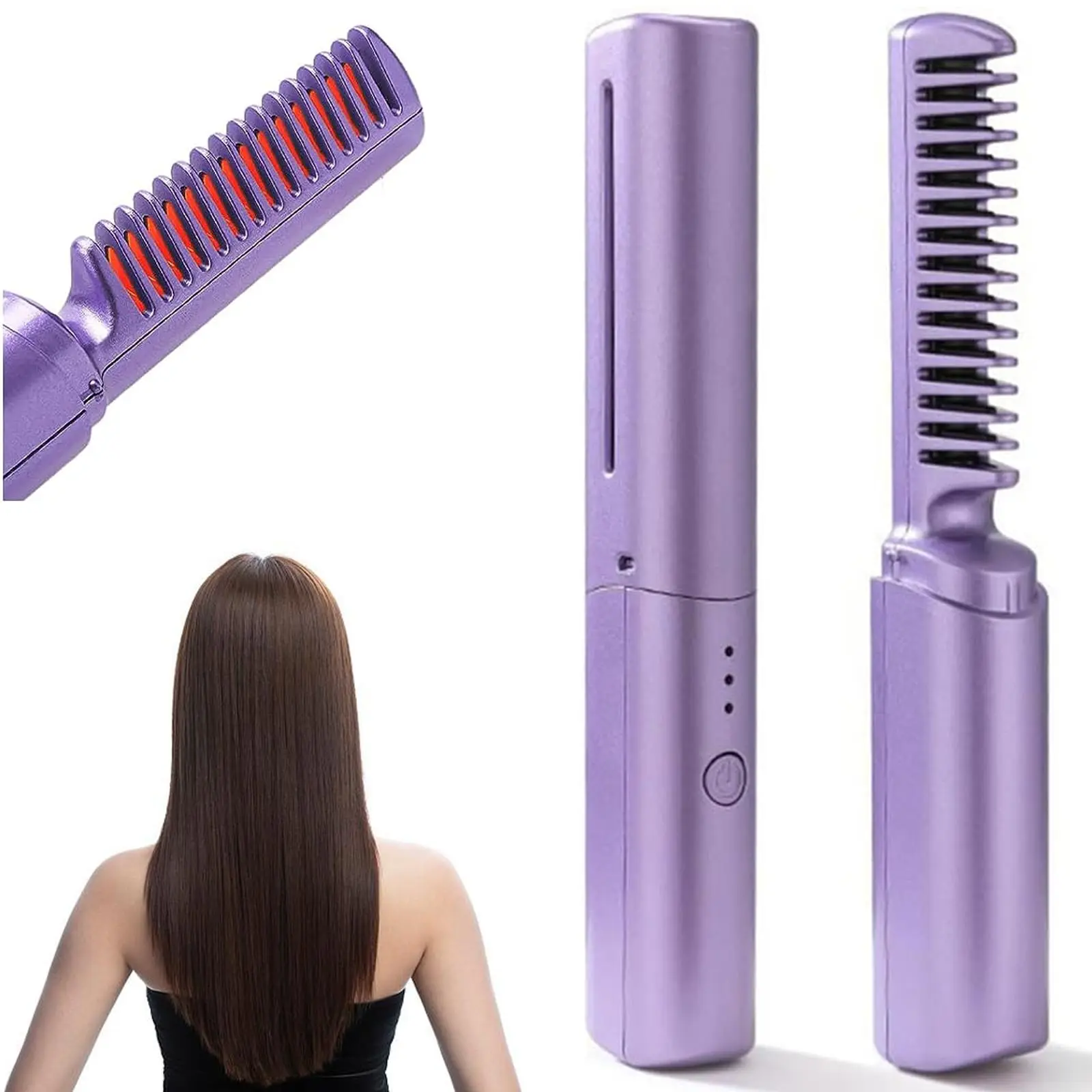 YAWEEN USB Rechargeable Mini Hair Straightener Portable Straight Hair Brush Travel Portable Heated Electric Straight Hair Comb
YAWEEN USB Rechargeable Mini Hair Straightener Portable Straight Hair Brush Travel Portable Heated Electric Straight Hair Comb