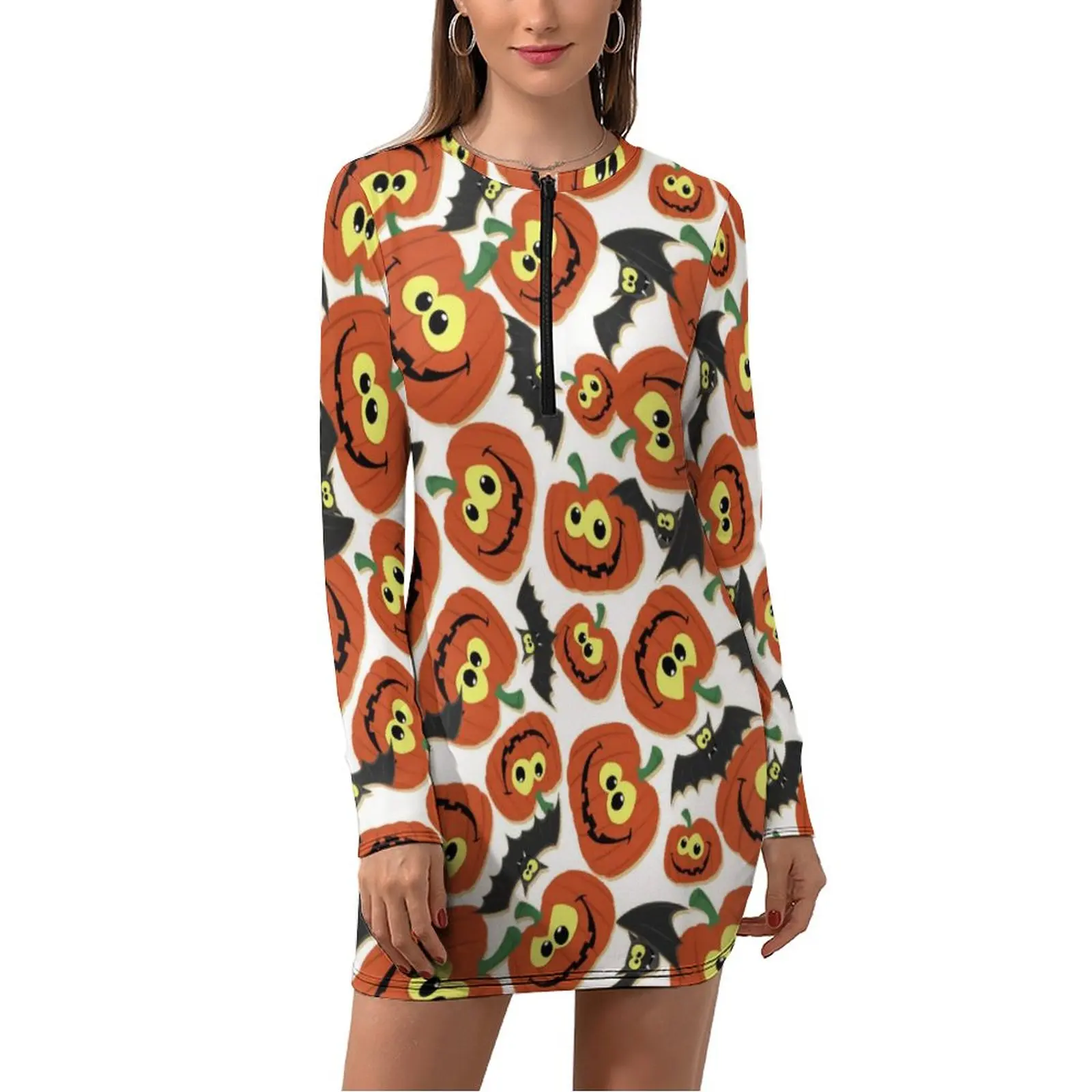 Black Bat Holiday Bodycon Dress Women Halloween Pumpkins Vintage Dresses Summer Long Sleeve Street Fashion Print Dress Big Size
Black Bat Holiday Bodycon Dress Women Halloween Pumpkins Vintage Dresses Summer Long Sleeve Street Fashion Print Dress Big Size