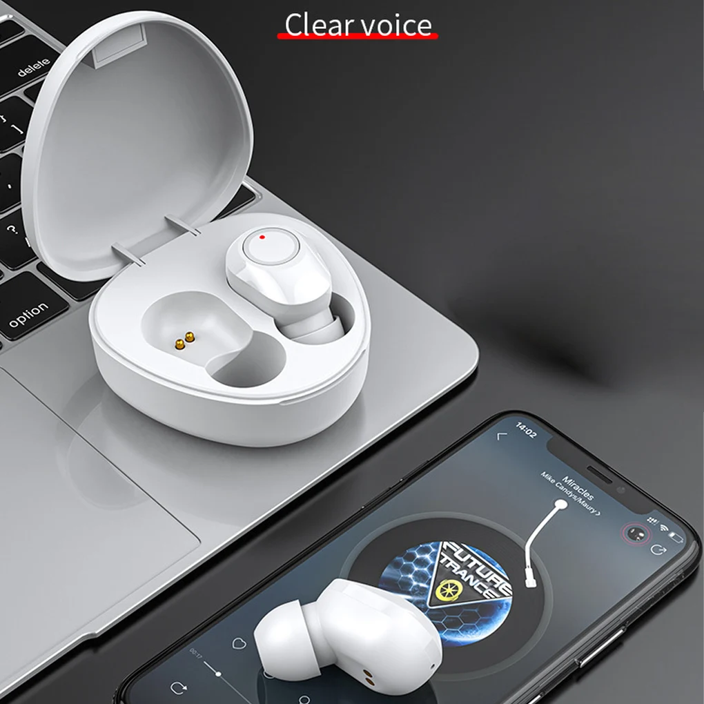 Earbuds True Wireless Bluetooth-compatible Rechargeable Headset Noise Reduction Auto-pairing Voice Prompt Earphones Black
Earbuds True Wireless Bluetooth-compatible Rechargeable Headset Noise Reduction Auto-pairing Voice Prompt Earphones Black