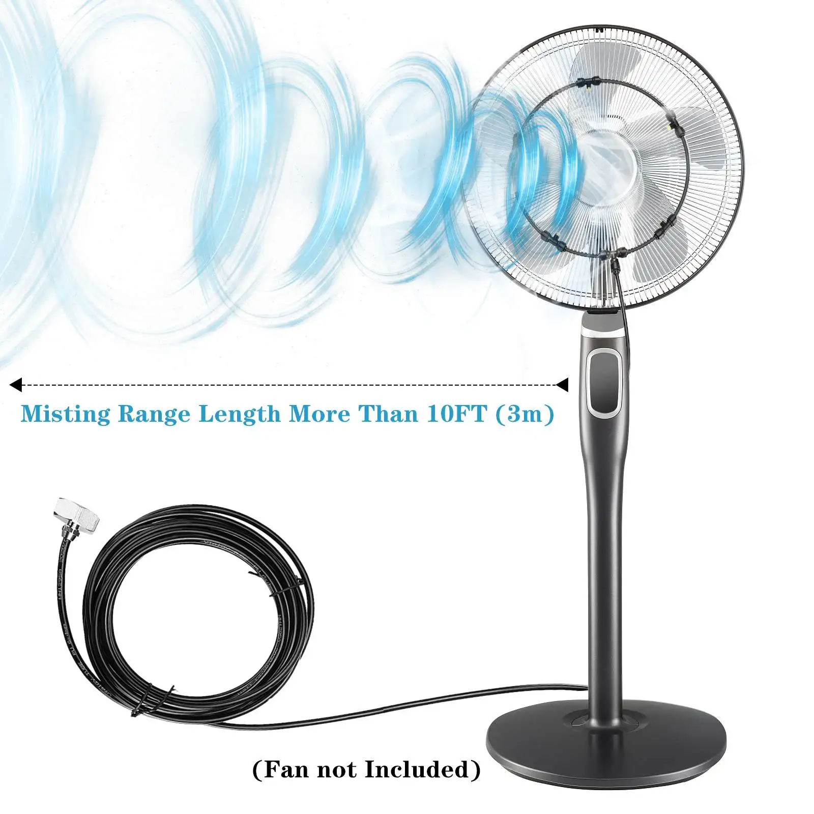 5.9M Tube Water Misting Cooling Fan Ring for Cafe Restaurant Outdoor Fan With Claw Threaded Brass Nozzles Connector Cable Tools
5.9M Tube Water Misting Cooling Fan Ring for Cafe Restaurant Outdoor Fan With Claw Threaded Brass Nozzles Connector Cable Tools