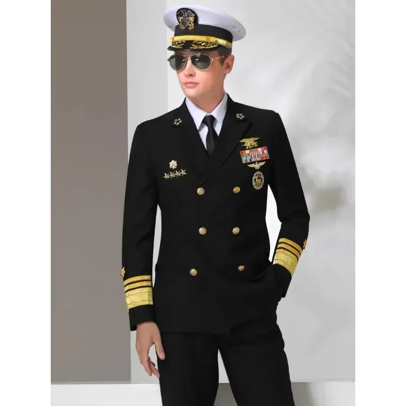 

American Aircraft Carrier Captain Company Annual Theme Party Performance Costume Airline Flight Workwear Aviation Uniforms