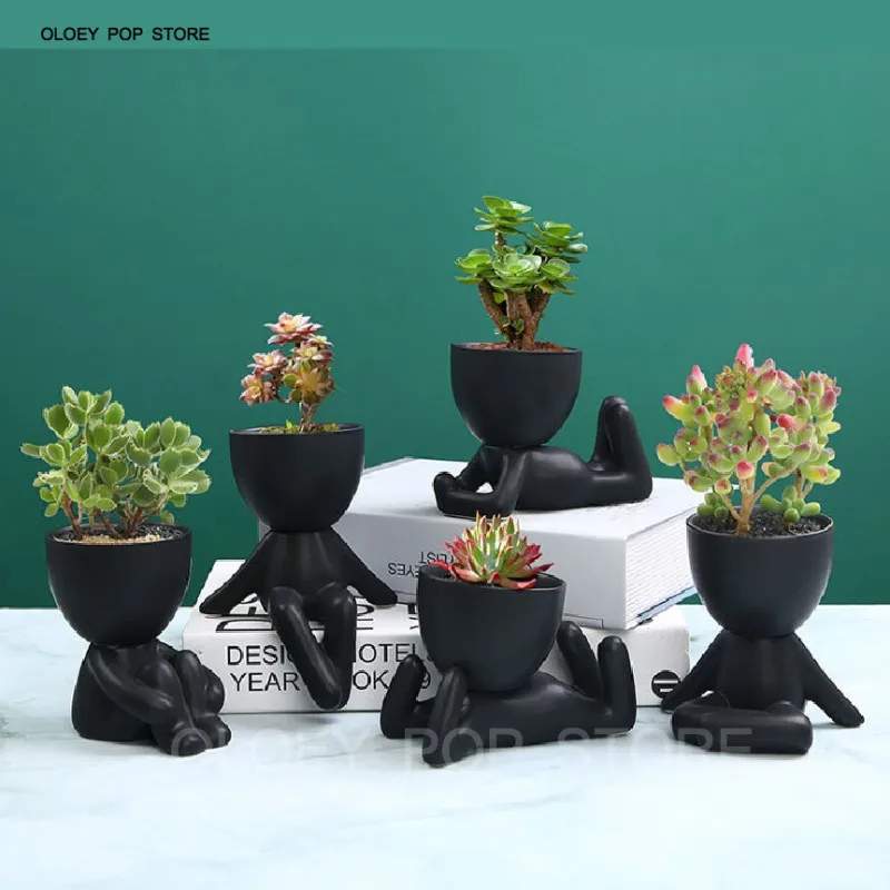 Creative Ceramic Plant Flower Pots Succulent Vase Cartoon Body Art Craft Figurine Ornament Living Room Cute Home Office Decor
Creative Ceramic Plant Flower Pots Succulent Vase Cartoon Body Art Craft Figurine Ornament Living Room Cute Home Office Decor