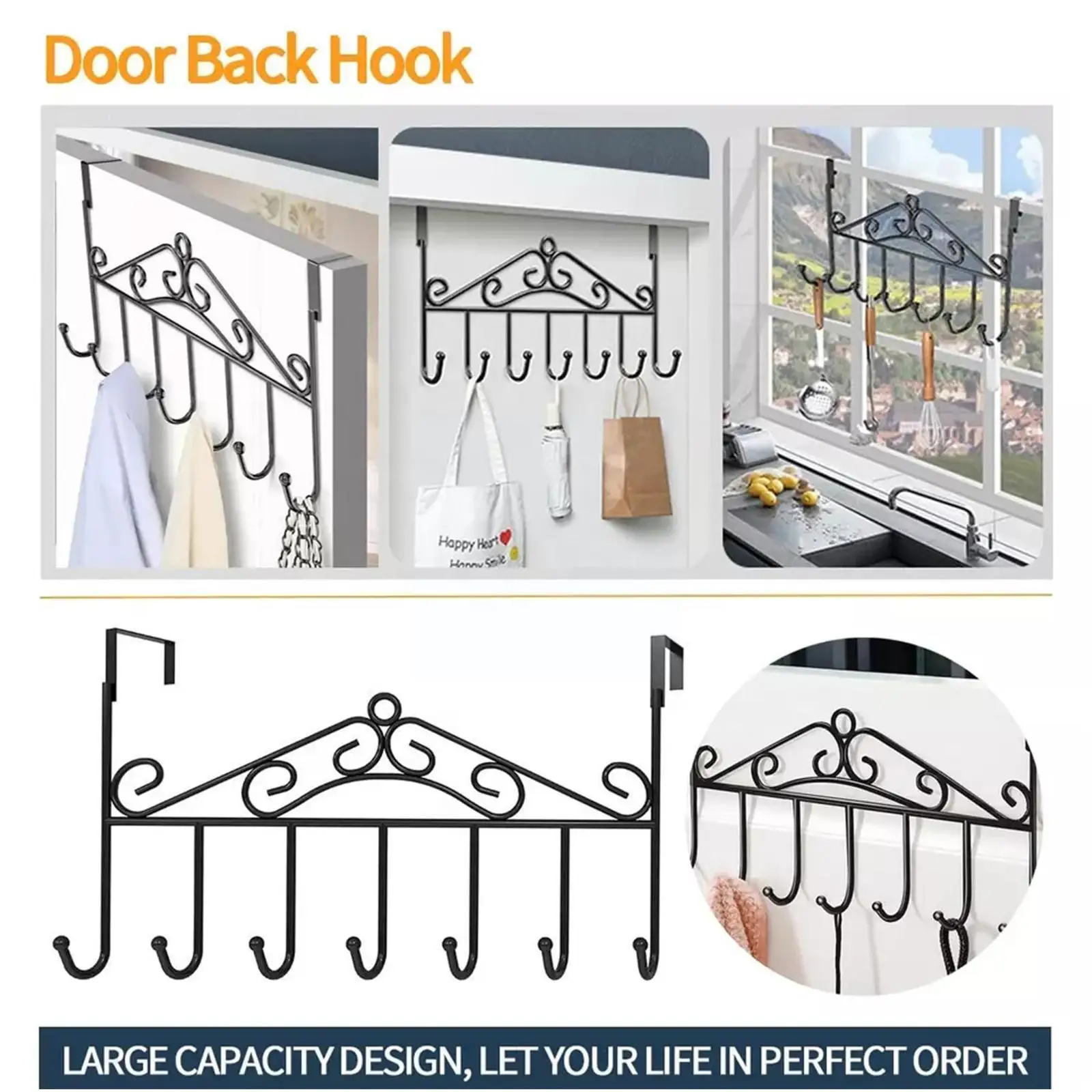 Door Hooks Hanger Wall Organizer Keys Hanger on Top Door Hooks for Bag Holder Clothes Coat Rack Towel Hooks Home Accessorie E5E0
Door Hooks Hanger Wall Organizer Keys Hanger on Top Door Hooks for Bag Holder Clothes Coat Rack Towel Hooks Home Accessorie E5E0