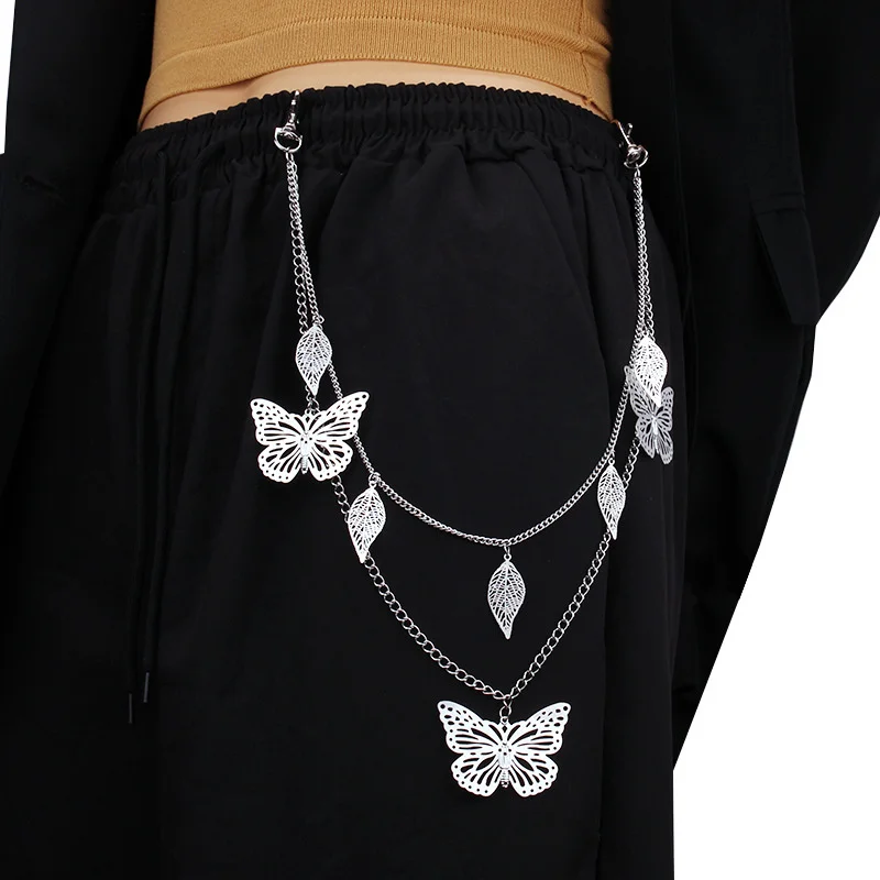 Jewelry punk versatile body chain hip-hop metal hollowed out butterfly leaf waist chain
Jewelry punk versatile body chain hip-hop metal hollowed out butterfly leaf waist chain