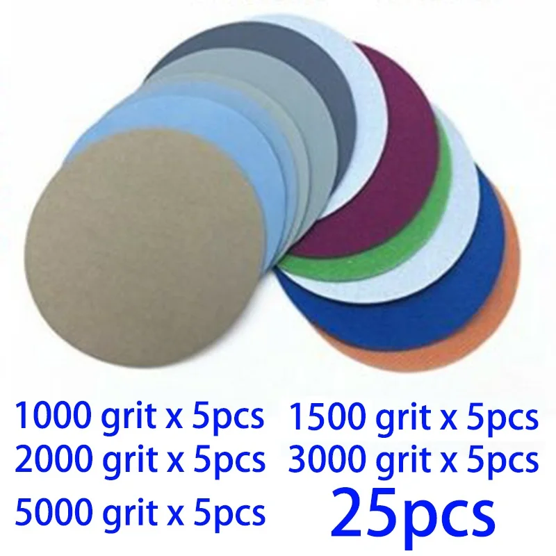 Sand paper Sanding Disc Wet/Dry 1000 1500 2000 3000 5000 Grit 25pcs Hook&Loop No Hole Paper Polishing Round New
Sand paper Sanding Disc Wet/Dry 1000 1500 2000 3000 5000 Grit 25pcs Hook&Loop No Hole Paper Polishing Round New