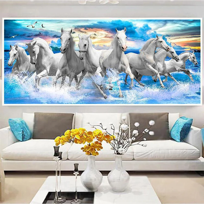 5D DIY Diamond Painting White Horse Full Diamond Art Embroidery Large Living Room Bedroom Home Decore Diamond Cross Stitch Kits
5D DIY Diamond Painting White Horse Full Diamond Art Embroidery Large Living Room Bedroom Home Decore Diamond Cross Stitch Kits
