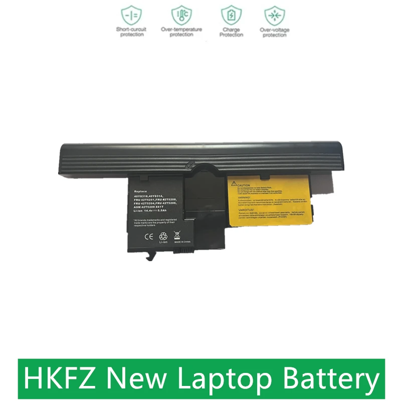 Новый аккумулятор для ноутбука HKFZ X60T X61T для Lenovo ThinkPad X60T X61 Tablet PC series 42T4661 42T5209
Новый аккумулятор для ноутбука HKFZ X60T X61T для Lenovo ThinkPad X60T X61 Tablet PC series 42T4661 42T5209