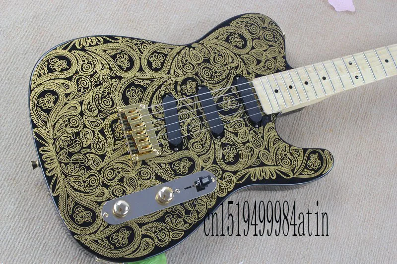 New telecast-er electric guitar gold pattern Wong imported parts interchangeable with paragraph guitar @3
New telecast-er electric guitar gold pattern Wong imported parts interchangeable with paragraph guitar @3