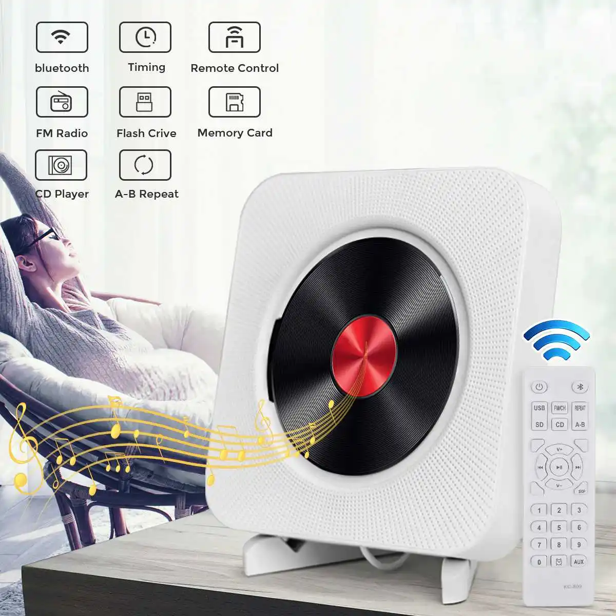 2022 New Wall Mounted CD Player Portable 6 Colors LED LCD Display Music Player FM Radio USB Bluetooth Prenatal Education Player
2022 New Wall Mounted CD Player Portable 6 Colors LED LCD Display Music Player FM Radio USB Bluetooth Prenatal Education Player