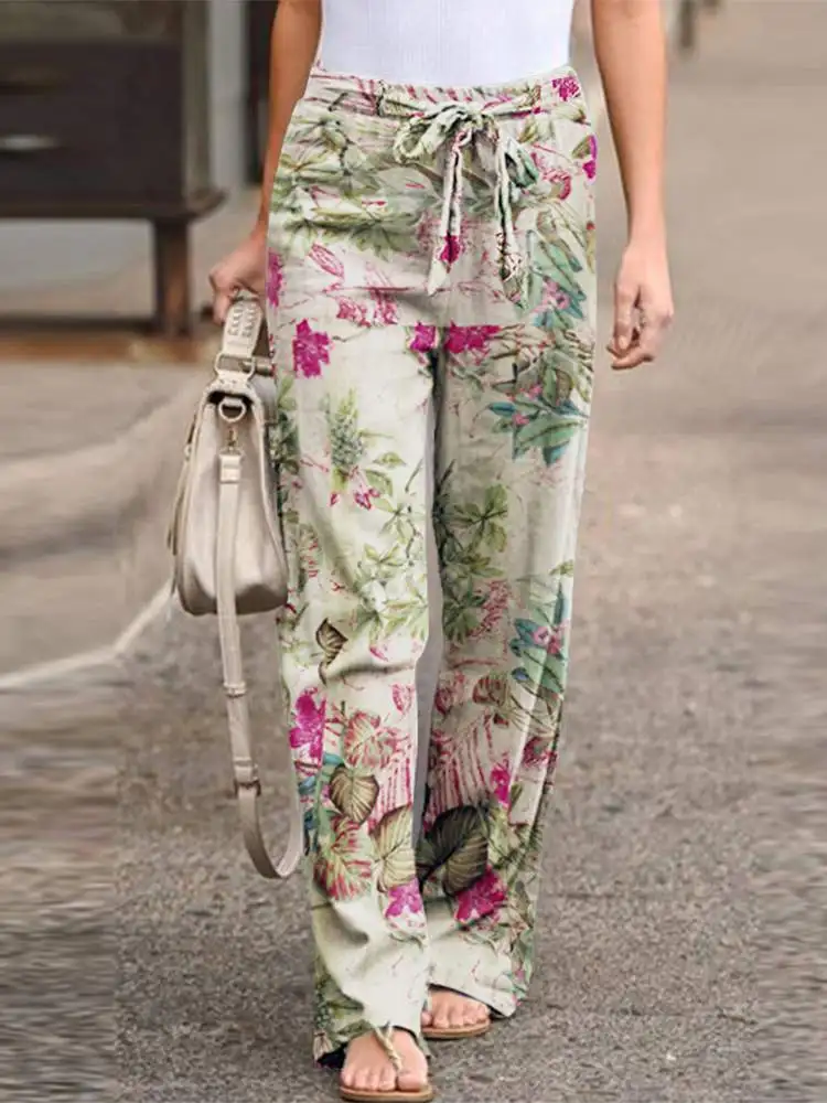 Bohemian Women Floral Printed Trousers ZANZEA Summer Casual Loose Harem Pants Vintage Elastic Waist Long Palazzo Oversize Pants
Bohemian Women Floral Printed Trousers ZANZEA Summer Casual Loose Harem Pants Vintage Elastic Waist Long Palazzo Oversize Pants