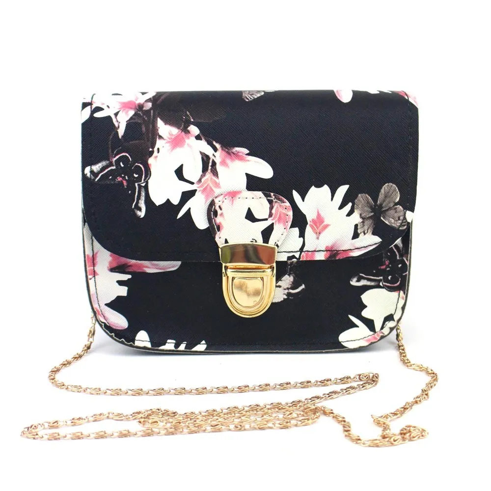 Women Hot Butterfly Flower Printing Chains Pu Leather Messenger Bag Girl Elegant Shoulder Bag Fashion Purse Messenger bag
Women Hot Butterfly Flower Printing Chains Pu Leather Messenger Bag Girl Elegant Shoulder Bag Fashion Purse Messenger bag