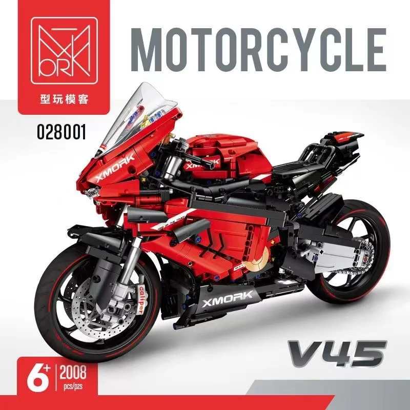 028001 V45 Motorcycle Locomotive Model Assembled Educational Compatible Lepining Building Blocks Toys for Children
028001 V45 Motorcycle Locomotive Model Assembled Educational Compatible Lepining Building Blocks Toys for Children