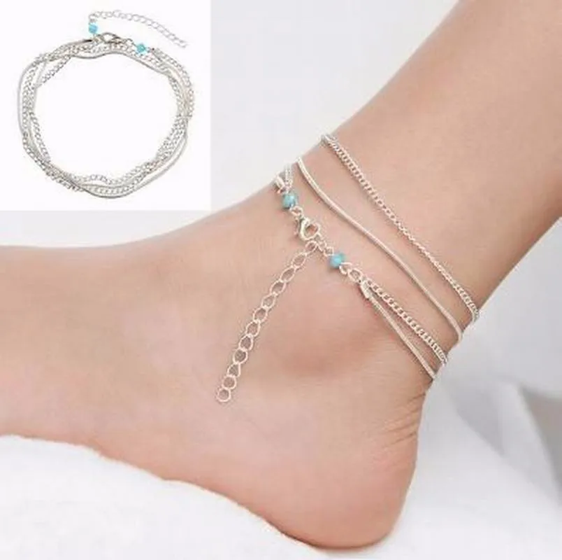 Fashion Sexy Retro Outdoor Beach Leg Chain Multilayer Round Beads Anklet Bracelets Alloy Anklet Barefoot Sandals jewelry
Fashion Sexy Retro Outdoor Beach Leg Chain Multilayer Round Beads Anklet Bracelets Alloy Anklet Barefoot Sandals jewelry