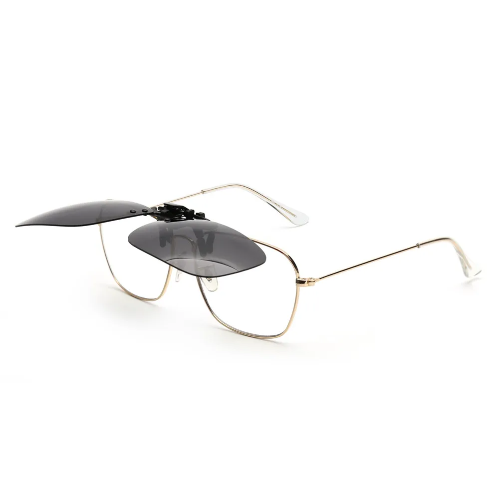 Polarized Clip On Sunglasses Women Men Frameless Filp up for Prescription Glasses UV400 |