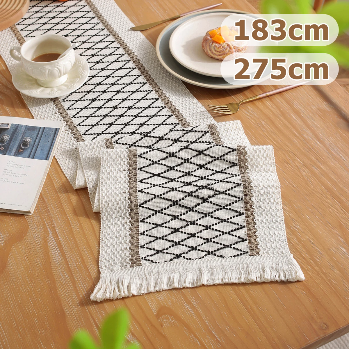 Table Runner 72/108 Inch Cotton Burlap Macrame Table Linen Bohemian Rustic Farmhouse Table Cloth with Tassel for Baby Shower
Table Runner 72/108 Inch Cotton Burlap Macrame Table Linen Bohemian Rustic Farmhouse Table Cloth with Tassel for Baby Shower