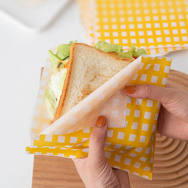 50 Pcs/pack Baking Package Lattice Greaseproof Paper Bags Donut Bakery Food Packing Bag Oilproof Fries Bread Sandwich Wrappers
50 Pcs/pack Baking Package Lattice Greaseproof Paper Bags Donut Bakery Food Packing Bag Oilproof Fries Bread Sandwich Wrappers