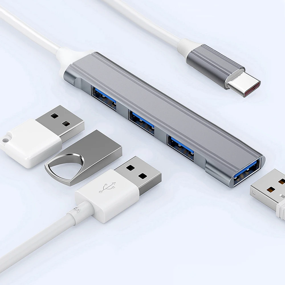 4 Ports Macbook Docking Station USB C HUB Aluminum Alloy Type C Docking Station for Computer Transfer Data USB HUB Adapter
4 Ports Macbook Docking Station USB C HUB Aluminum Alloy Type C Docking Station for Computer Transfer Data USB HUB Adapter