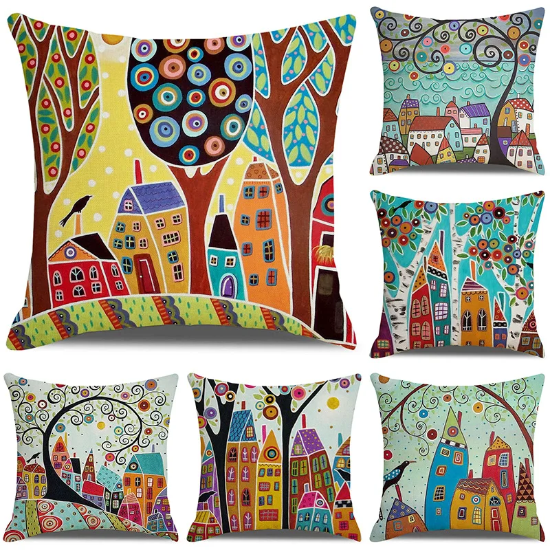 Cushion cover custom home fairy tale kingdom cartoon cushion cover Nordic wind linen cushion
Cushion cover custom home fairy tale kingdom cartoon cushion cover Nordic wind linen cushion