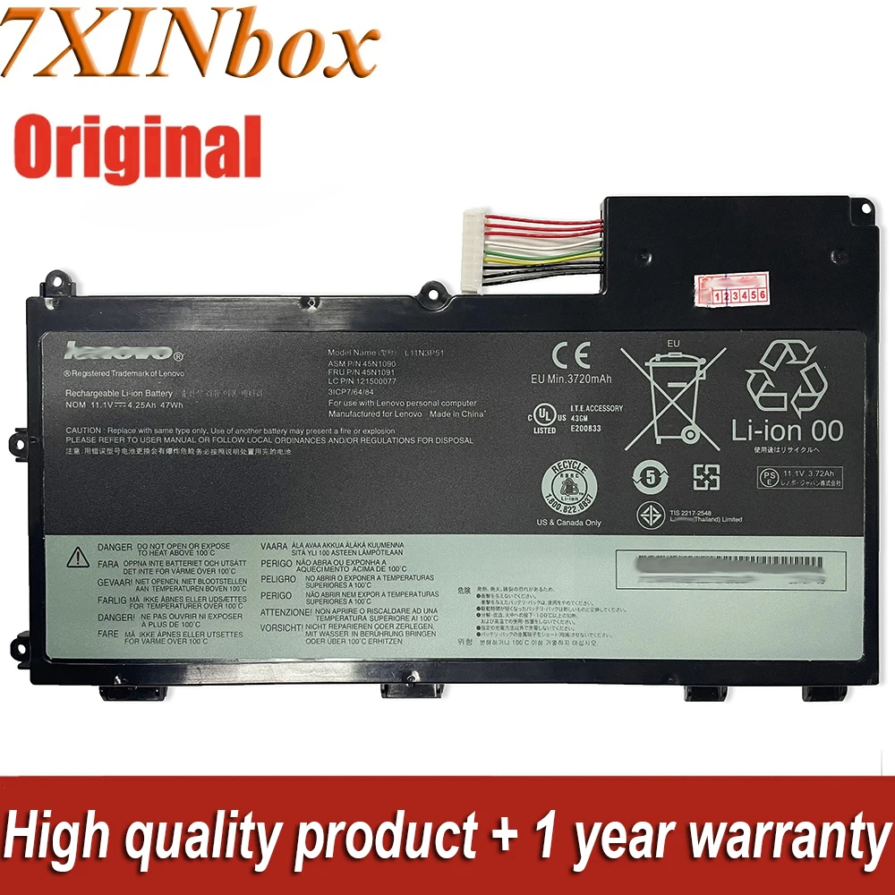 Аккумулятор для ноутбука Lenovo ThinkPad T430U V490U V490UA V590U, ультрабук 7XINbox 11,1 V 47Wh L11N3P51 L11S3P51 45N1090 45N1091
Аккумулятор для ноутбука Lenovo ThinkPad T430U V490U V490UA V590U, ультрабук 7XINbox 11,1 V 47Wh L11N3P51 L11S3P51 45N1090 45N1091