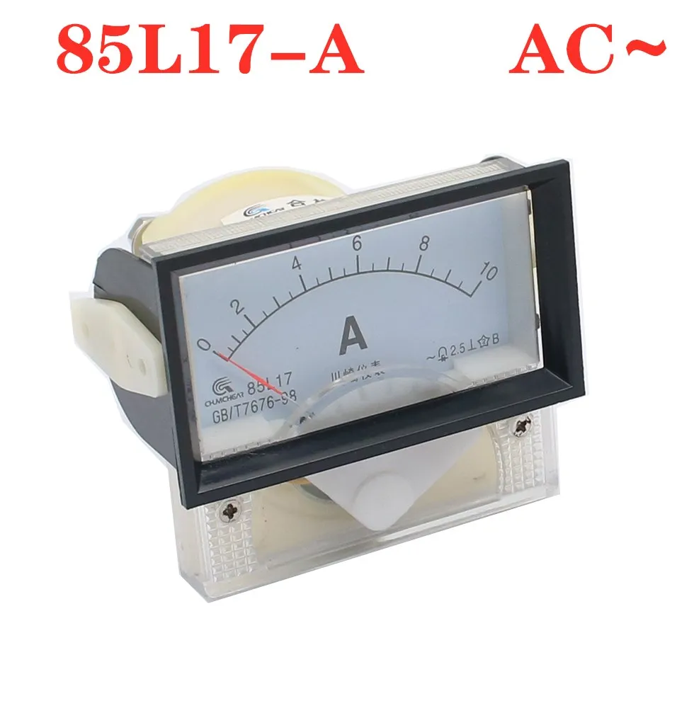 

85L17 AC 1A 5A 10A 20A 50A 75A 100A 200A 300A 500A Analog Ammeter Panel Current Amper Meter Pointer Diagnostic White 64*56mm