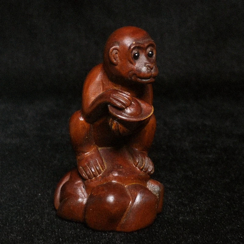 Japanese boxwood hand carved Monkey Figure statue netsuke desk Decoration Gift
Japanese boxwood hand carved Monkey Figure statue netsuke desk Decoration Gift