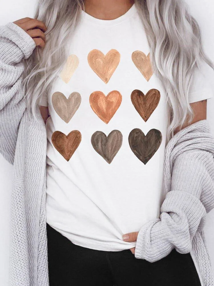 2023 Heart Graphic T Shirts Women Casual Inspirational T-shirts Vintage Valentines Day Tshirt Short Sleeve Tees White Tops 2023
2023 Heart Graphic T Shirts Women Casual Inspirational T-shirts Vintage Valentines Day Tshirt Short Sleeve Tees White Tops 2023
