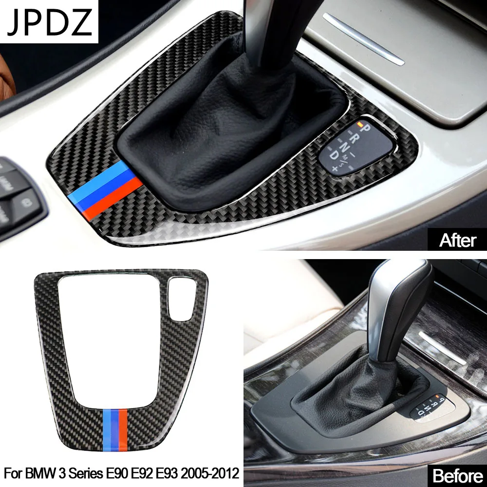 

Панель управления переключения передач для BMW E90, E92, E93, из настоящего углеродного волокна, декоративная наклейка, LHD RHD внутренняя отделка, ак...