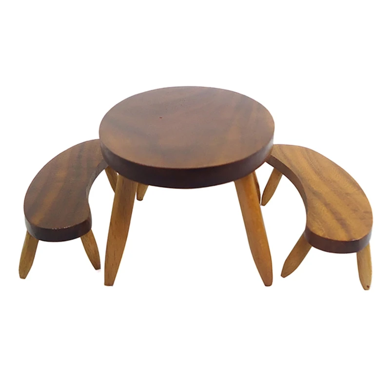 1/12 Dollhouse Miniature Mini Wooden Table Stool Set Simulation End Table Furniture Doll House Decoration Accessories
1/12 Dollhouse Miniature Mini Wooden Table Stool Set Simulation End Table Furniture Doll House Decoration Accessories