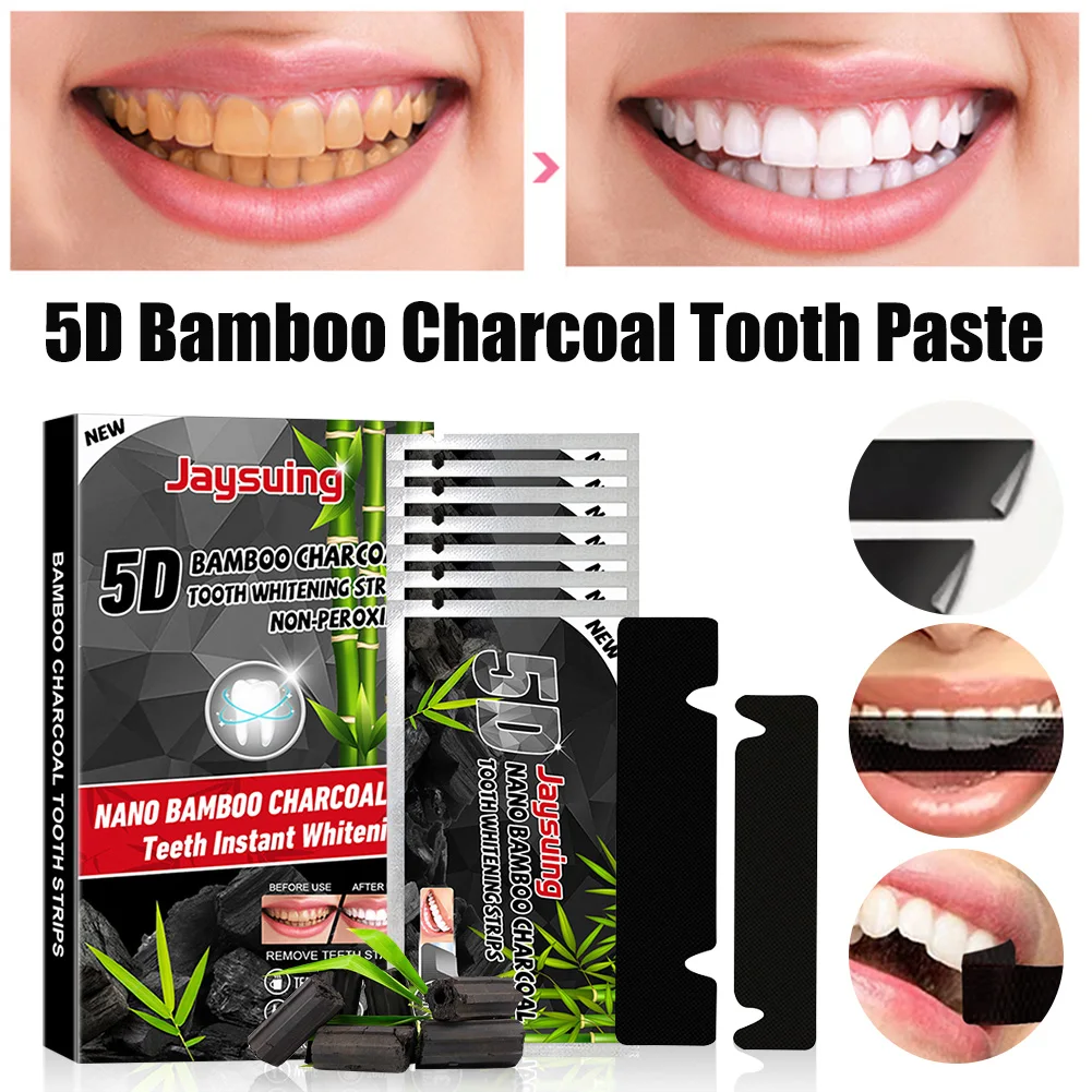 7/14pcs 5D Bamboo Charcoal Teeth Whitening Strips Stains Removal Teeth Whitener Oral Care Strips Tooth Bleaching Strips Care
7/14pcs 5D Bamboo Charcoal Teeth Whitening Strips Stains Removal Teeth Whitener Oral Care Strips Tooth Bleaching Strips Care