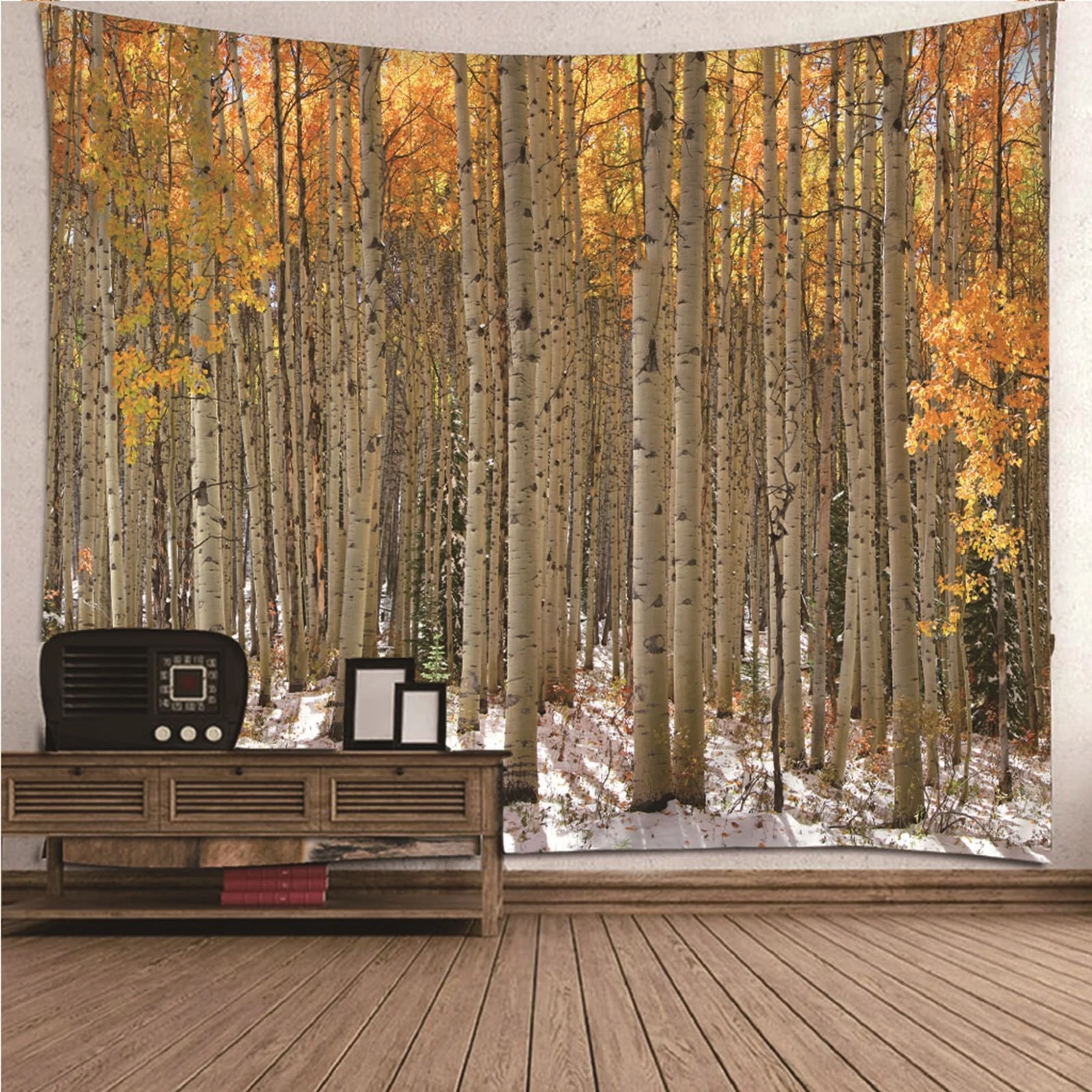 

Tapestry For Men Tasperty Trippy Wall Hanging Nature tree forest landscape Autumn & Birch Forest Wall Hanging Art Decor