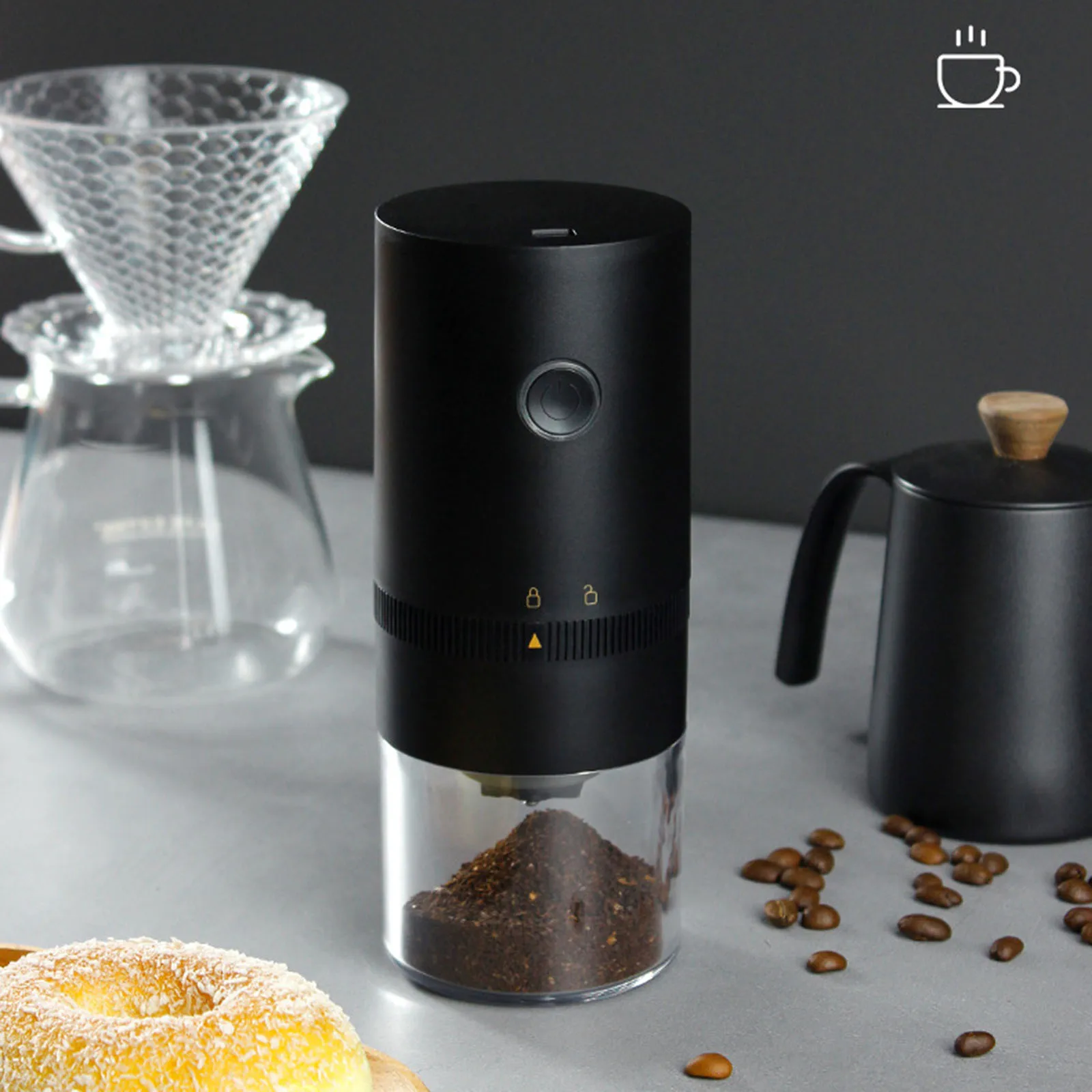 Coffee Grinder Easy On / Off Portable Electric Burr Mill Machine with Cleaning Brush for Grinding Spices Dried Herbs Grains
Coffee Grinder Easy On / Off Portable Electric Burr Mill Machine with Cleaning Brush for Grinding Spices Dried Herbs Grains